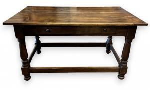 TAV327 - Antique table with central drawer, 17th century, dimensions cm W 150 x D 90 x H 83